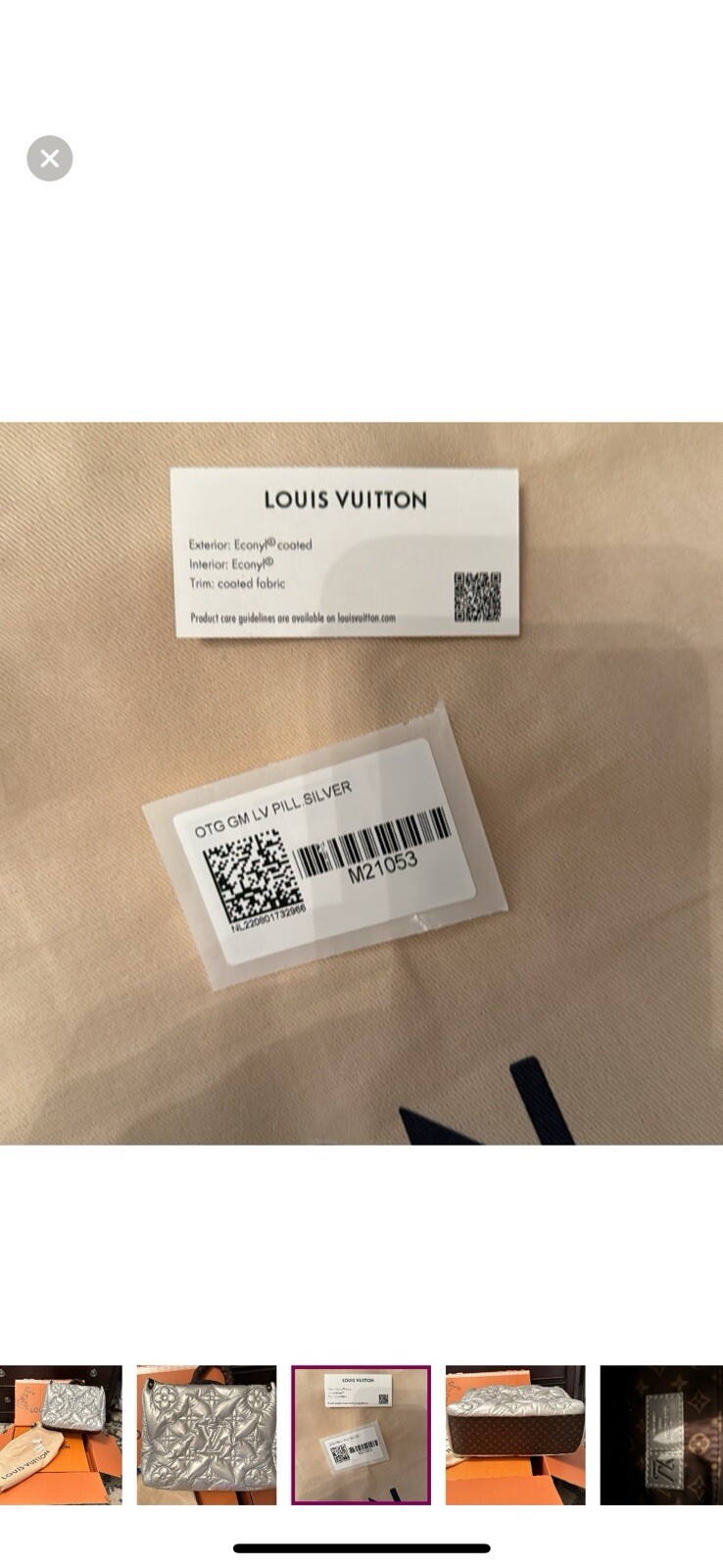 Louis Vuitton Econyl Onthego GM Pillow Silver Bag Puffer Giant Flower Monogram image 5