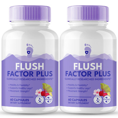 (2 Pack) Flush Factor Plus Capsules for Digestive Health & Weight Management