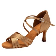 Women Latin Dancing Shoes Elegant Heeled Shoes Tango Salsa Samba Sandals