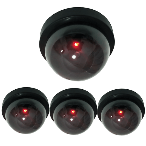 4 Pack Dummy Dome Security Camera Fake LED Flashing Blinking CCTV Surveillance