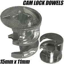 15mm x 11mm CAM DOWEL TURN LOCK LOCKING NUT DESK WARDROBE FLATPACK IKEA  ARGOS