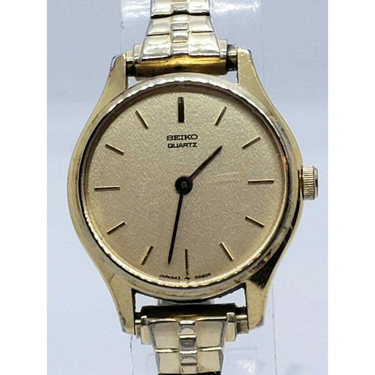 Vintage Seiko 23mm LADIES 43-0039 Needs A New BATTERY Fits 