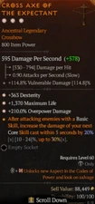 Diablo 4 S8 Season 9 Crossbow 3GA 363 Dex 1370 Max life 210% Overpower Damage
