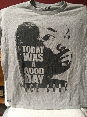 Vintage Ice Cube T Shirt Today Was A Good Day Gray Black Size L