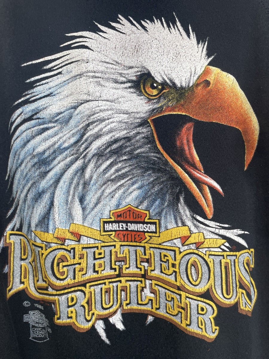 VTG 80s Harley Davidson 3D Emblem Design 1985 Eagle