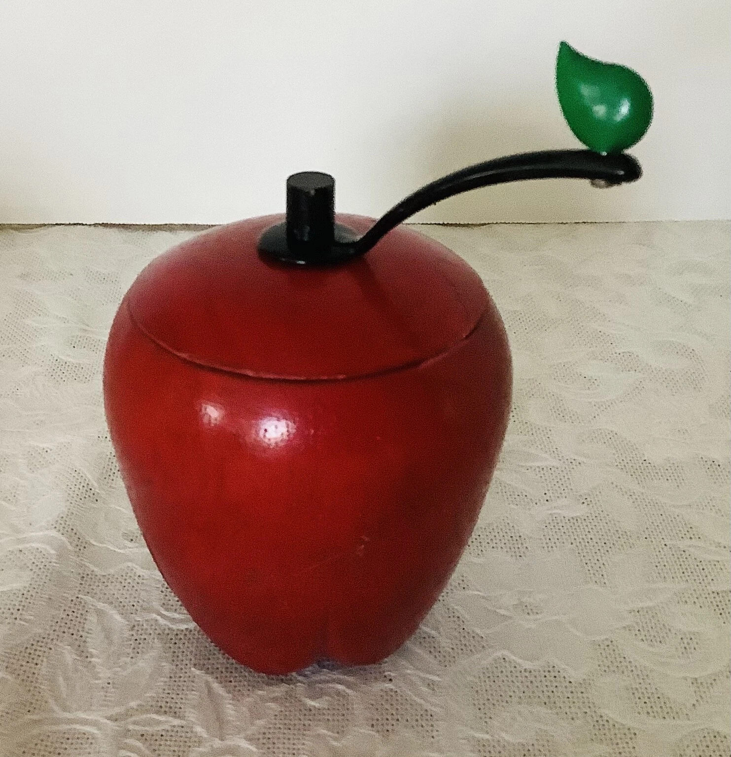 Vintage pepper mill Unique Red Apple