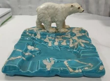 Vintage Holland Mold Polar Bear Decorative Cigar  Ashtray Read Description 