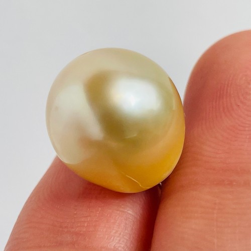 pendentif argent perle des mers du sud perle pierre opale jaune #1508 fait main - Foto 23 di 24