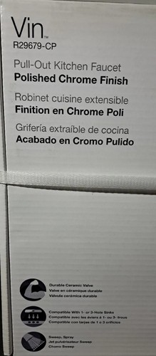 Grifo de cocina extraíble de una sola manija KOHLER Vin en cromo pulido $129 VENTA AL POR MENOR - Imagen 7 de 8