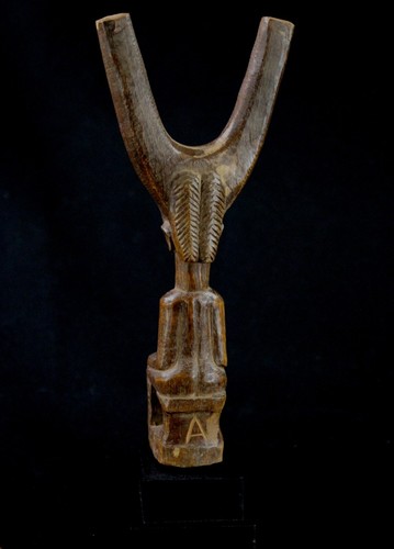 Art Africain African - Lance Pierre Fronde Baoulé Baule Akan Socle - 18,5 Cms - Photo 4 sur 10