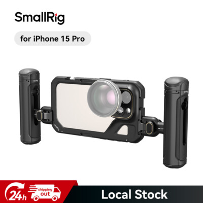 SmallRig 15 Pro iPhone Cage Mobile Video Kit Dual Handheld fr iPhone 15 Pro 4397
