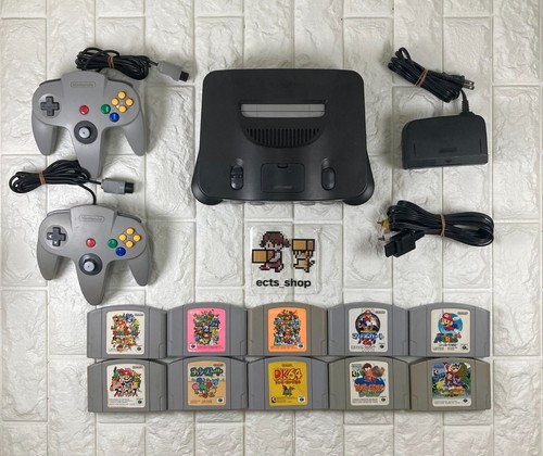 Nintendo 64 N64 Console 2 Controller Expansion Packs gemaes 10 Region Free #08JP