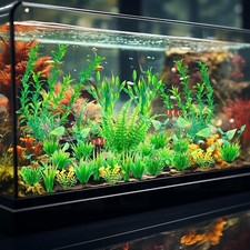 Aquarium Plants Decorations 26 PCS Artificial Green Plastic Fish Tank Accessorie