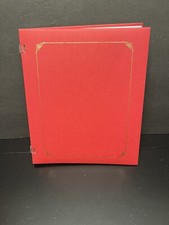 Creative Memories 8x10 RED ALBUM Open Spine/Back With 28 Unused Pages Old Style