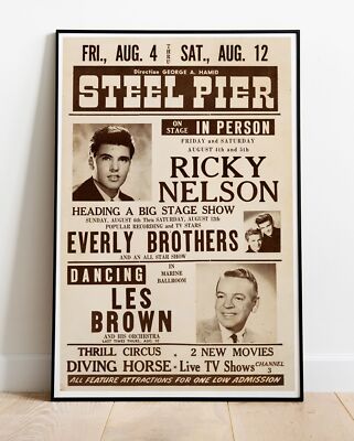 Ricky Nelson Everly Bros 1961 Atlantic City / XXL Poster - 36''x24'' (#2103)