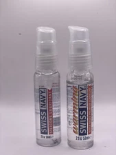 Warming Swiss Navy Water Based Lubricant 2oz + Swiss Navy Silicone Lubricant 2oz