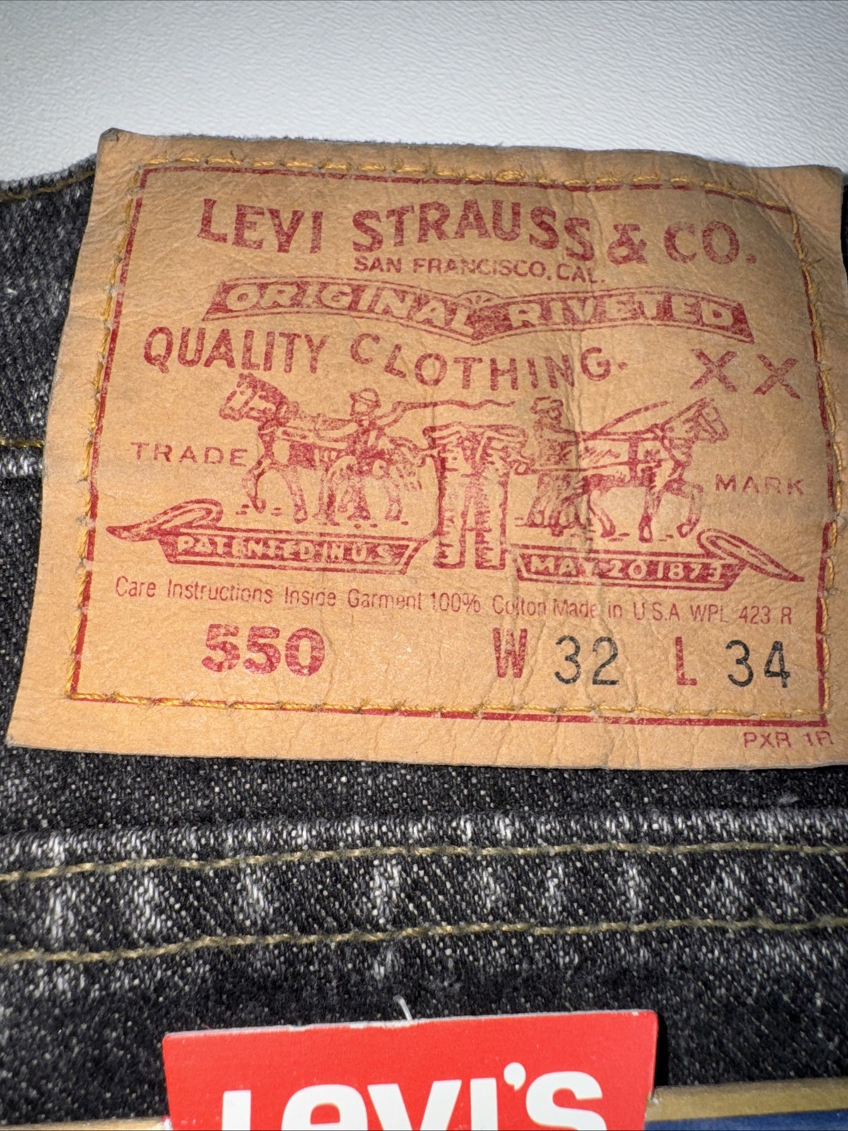 Vintage Levis 550 Jeans 32x34 NWOT Made in the USA Faded Black