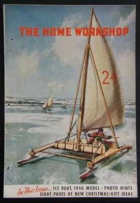 18' Iceboat Ice Boat Quad runner 1939 HowTo build PLANS 60mph