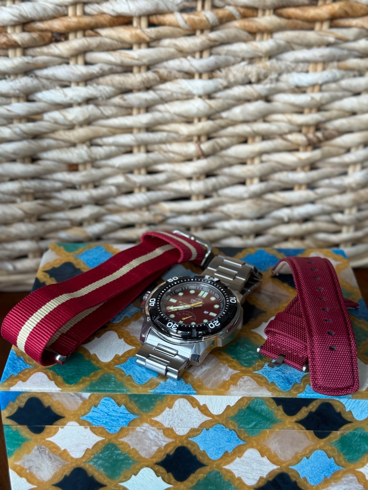 Orient M-Force Automatic Dive Watch with Red Dial - image 3