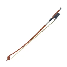 3/4 Double Bass Bow French Brazilwood Ebony Frog Natural Mongolian Horsehair