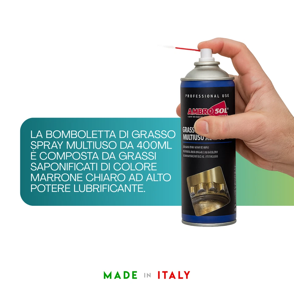 12x bomboletta Grasso Multiuso al Litio Spray da 400 ml alto potere lubrificante - Immagine 4 di 4