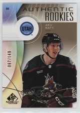 2024-25 Upper Deck SP Game Used Authentic Rookies Gold 67/149 Aku Raty #274 7mu