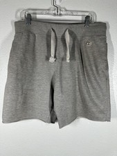Champion Shorts Mens Large Gray Fleece Sweat Athletic Drawstring Logo