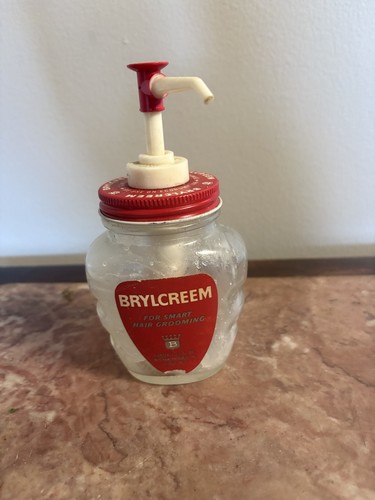 Origianl VintaBrylcreem Hairdressing Hair Grooming Cream Bottle Pump