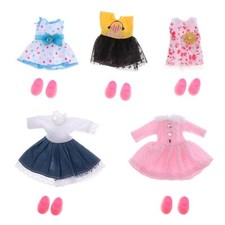 Süße 16cm Mädchen Puppe Mini Kleidung Schuhe BJD OB11 Passenden Dress up Accs
