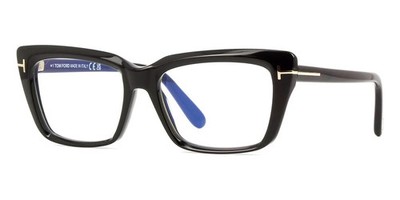 Tom Ford TF5894-B 001 Black Plastic Cat Eye Eyeglasses Frame 56-16-140