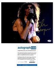 Alice Cooper Signed Autographed 11x14 Photo Live with Doll Baby ACOA