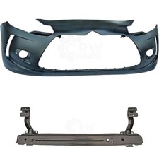 Set Kit Stoßstange vorne grundiert + Träger Citroen DS3 Bj. 10->> für Zierleiste