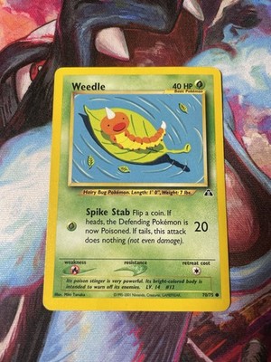 Weedle 70/75 Neo Discovery Regular MP Pokemon Card 2001