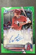 2025 Bowman - Chrome Prospect Autographs Cole Fontenelle #CPA-CF Green...