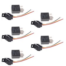 ESUPPORT Car Heavy Duty Relay Switch 12V 30A SPST 4Pin Wire Socket Plug Harness