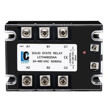 3 Phase Solid State Relay SSR-25AA AC to AC Input70-280V AC Output 24-480V A...