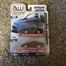 Auto World 'DELUXE 2 PACK' "Poncho Power", Pontiacs  Firebird 1991, 1996