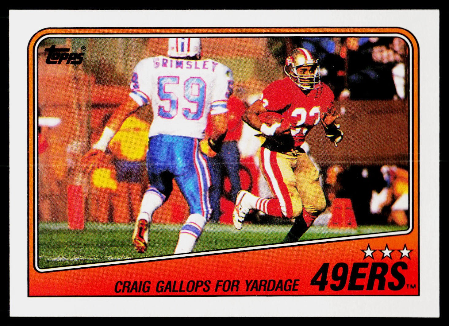 49ers Team Leaders - Roger Craig, 1988 Topps, #37, San Francisco 49ers,