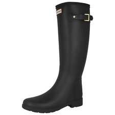 Hunter Womens Refined Gold Trim Tall Boot Gummistiefel Damen Regenstiefel
