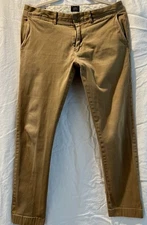 J Crew Tech Pant 484 Slim Pants Mens 32x30 Khaki Beige Stretch Chino Casual