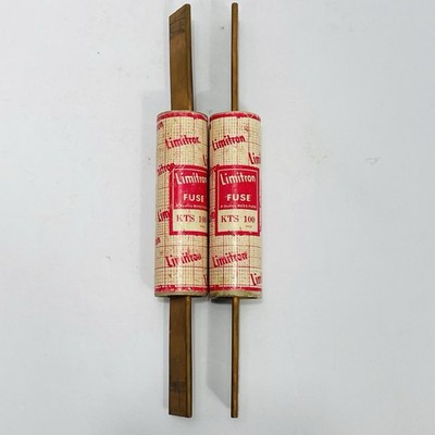 Qty 2 Bussmann Limitron KTS-100 100A Class K1 Blade Fuse Fast-Acting 600V ~Used~