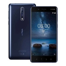 New Nokia 8 Dark Blue 128 GB Dual Sim Unlocked Android Mobile
