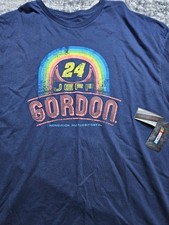 Jeff Gordon 2015 NASCAR Axalta Rainbow Car Blue T Shirt Size XXL New W/Tag
