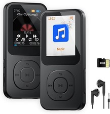 Retro MP3 Player Bluetooth 5.3 64GB 30H Battery Black