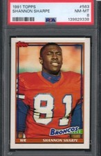 1991 Topps Football #563 - Shannon Sharpe (RC) Rookie Card - PSA 8. rookie card picture