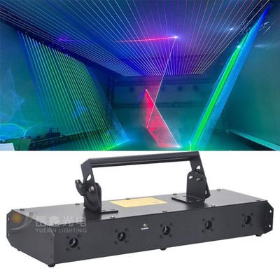 Laser Matrix Light 5-Head 1.5W/2W RGB Coarse Spot Dj Laser Light Party Show
