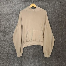Elwood Core Hoodie Size Xl Mens Unisex Oversized Crop Grunge Cotton Beige