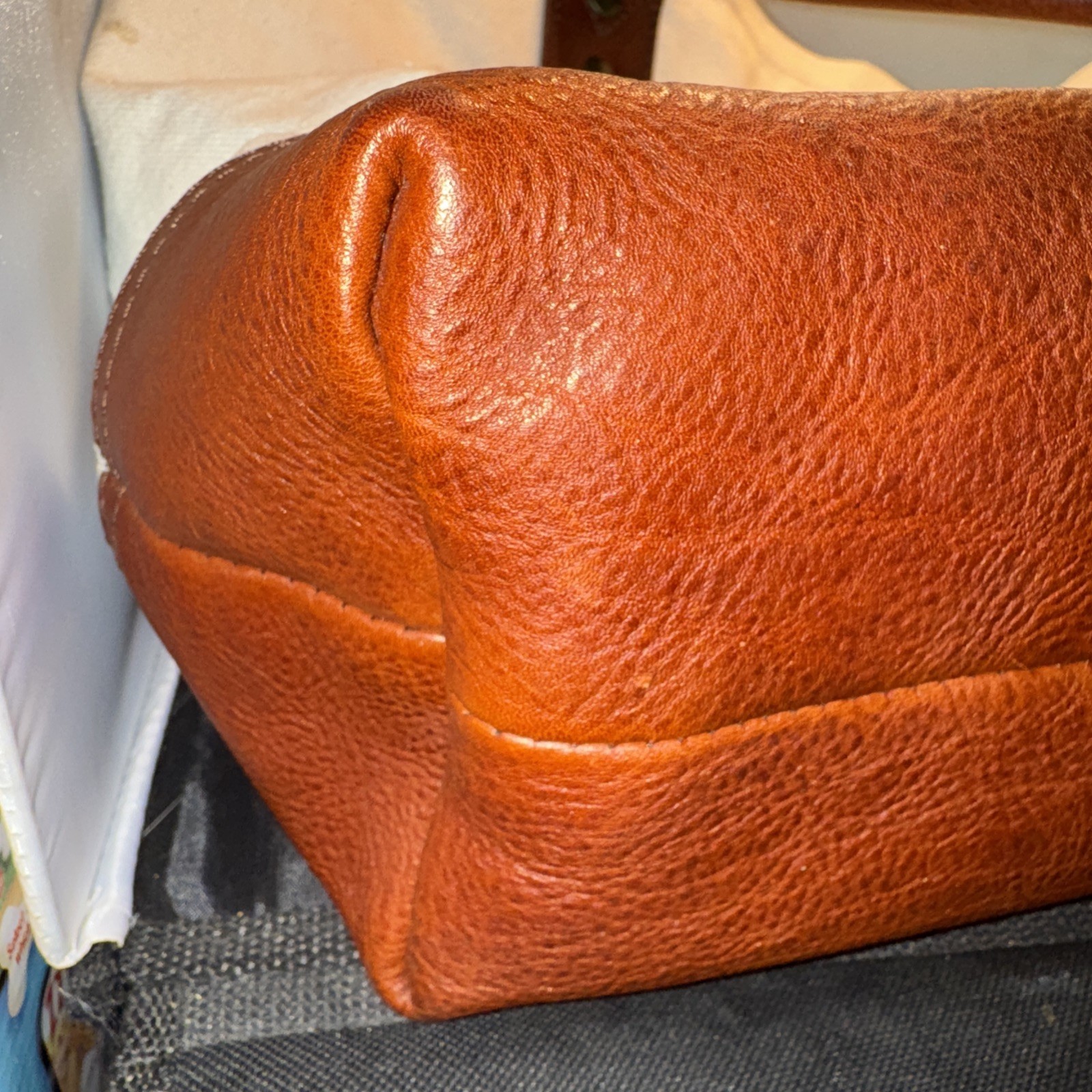 WILL LEATHER GOODS Canvas & Leather Tote Bag-SOLD As IS