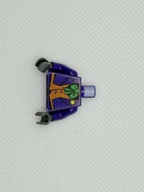 Lego Joker Suit with Orange Vest, Green Tie, Yellow Flower Pattern BAT005