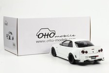 1:18 OTTO Mobile Nissan Skyline GT-R BNR34 Par KRC Blanc Perle OT1135